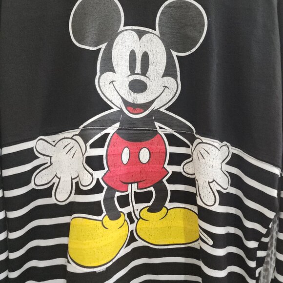 Disney Mickey Mouse Spirit Jersey Black White Striped True Original Size Medium - Picture 6 of 11